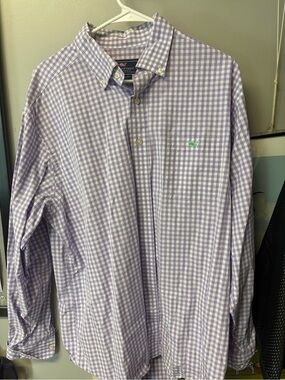 Vineyard Vines Lavender & White Gingham Button-Down Shirt - Men